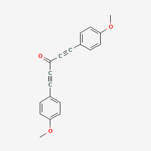 molecular formula C19H14O3 B13960660 1,4-Pentadiyn-3-one, 1,5-bis(4-methoxyphenyl)- CAS No. 34793-63-0