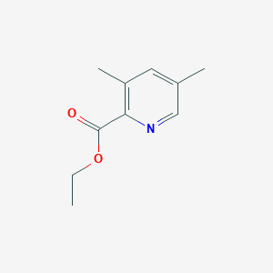 molecular formula C10H13NO2 B1396071 Ethyl 3, 5-diMethyl-2-pyridinecarboxylate CAS No. 80206-41-3