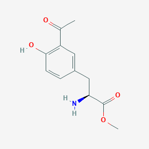 molecular formula C12H15NO4 B139608 Methyl (2S)-3-(3-acetyl-4-hydroxyphenyl)-2-aminopropanoate CAS No. 57085-32-2