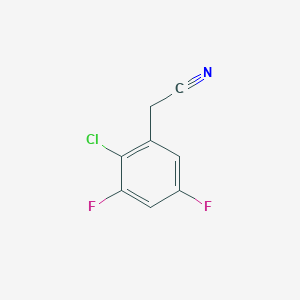 molecular formula C8H4ClF2N B13960805 2-(2-Chloro-3,5-difluorophenyl)acetonitrile 