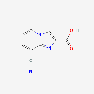 molecular formula C9H5N3O2 B1396081 8-Cyanoimidazo[1,2-a]pyridine-2-carboxylic acid CAS No. 1020035-70-4