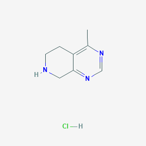 molecular formula C8H12ClN3 B1396086 4-Methyl-5,6,7,8-tetrahydropyrido[3,4-d]pyrimidine hydrochloride CAS No. 1187830-72-3