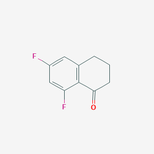 molecular formula C10H8F2O B1396089 6,8-Difluoro-1,2,3,4-tetrahydronaphthalen-1-one CAS No. 895534-38-0