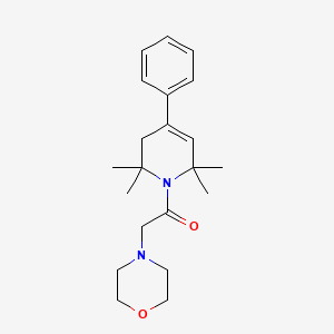 molecular formula C21H30N2O2 B13960933 Pyridine, 1,2,3,6-tetrahydro-1-(morpholinoacetyl)-4-phenyl-2,2,6,6-tetramethyl- CAS No. 53725-54-5