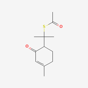 molecular formula C12H18O2S B13960950 S-(1-Methyl-1-(4-methyl-2-oxo-3-cyclohexen-1-yl)ethyl) ethanethioate CAS No. 57074-35-8