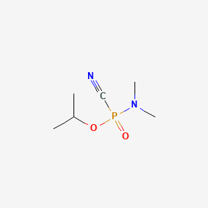 molecular formula C6H13N2O2P B13961011 Isopropyl N,N-dimethylphosphoramidocyanidate CAS No. 63815-55-4