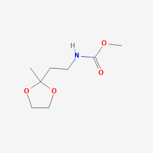 molecular formula C8H15NO4 B13961053 Methyl [2-(2-methyl-1,3-dioxolan-2-yl)ethyl]carbamate CAS No. 854890-30-5