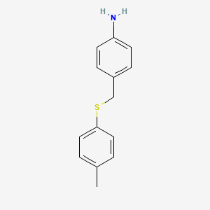 molecular formula C14H15NS B13961129 p-Toluidine, alpha-(p-tolylthio)- CAS No. 54306-13-7