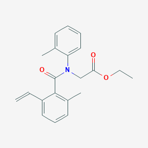 molecular formula C21H23NO3 B13961148 Ethyl 2-(2-methyl-n-o-tolyl-6-vinylbenzamido)acetate 