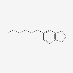 molecular formula C15H22 B13961179 5-Hexylindane CAS No. 54889-55-3