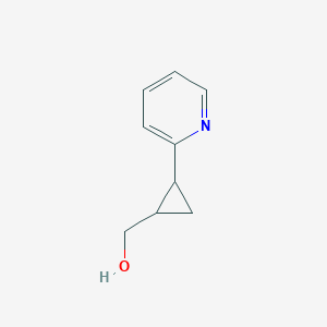 molecular formula C9H11NO B13961200 (2-(Pyridin-2-yl)cyclopropyl)methanol 