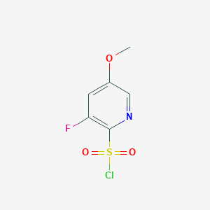 molecular formula C6H5ClFNO3S B1396122 3-Fluoro-5-methoxypyridine-2-sulfonyl chloride CAS No. 1261870-77-2