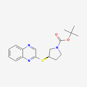 molecular formula C17H21N3O2S B13961249 (R)-3-(Quinoxalin-2-ylsulfanyl)-pyrrolidine-1-carboxylic acid tert-butyl ester 