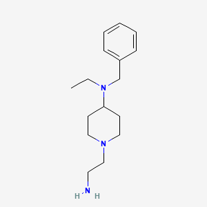 molecular formula C16H27N3 B13961372 [1-(2-Amino-ethyl)-piperidin-4-yl]-benzyl-ethyl-amine 