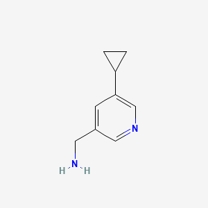 molecular formula C9H12N2 B1396140 (5-Cyclopropylpyridin-3-yl)methanamine CAS No. 852877-60-2