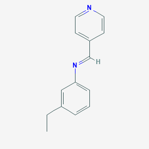 molecular formula C14H14N2 B13961433 (Z)-N-(3-Ethylphenyl)-1-(4-pyridinyl)methanimine CAS No. 400059-41-8