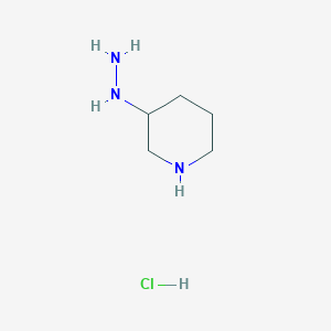 molecular formula C5H14ClN3 B1396145 3-Hydrazinylpiperidine hydrochloride CAS No. 1314980-49-8