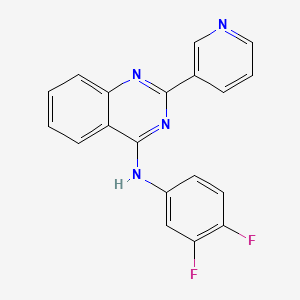 molecular formula C19H12F2N4 B13961466 N-(3,4-difluorophenyl)-2-(3-pyridinyl)-4-Quinazolinamine 