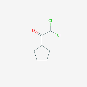 molecular formula C7H10Cl2O B13961474 2,2-Dichloro-1-cyclopentylethan-1-one CAS No. 39140-52-8