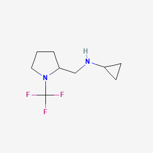 molecular formula C9H15F3N2 B13961495 N-((1-(trifluoromethyl)pyrrolidin-2-yl)methyl)cyclopropanamine 