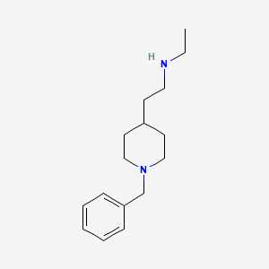molecular formula C16H26N2 B13961542 2-(1-benzylpiperidin-4-yl)-N-ethylethanamine 