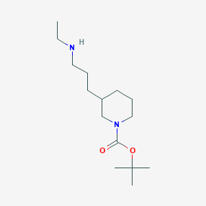 molecular formula C15H30N2O2 B13961547 tert-Butyl 3-(3-(ethylamino)propyl)piperidine-1-carboxylate 