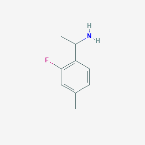 molecular formula C9H12FN B1396155 1-(2-Fluoro-4-methyl-phenyl)-ethylamine CAS No. 1270514-56-1