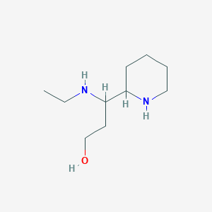 molecular formula C10H22N2O B13961557 3-(Ethylamino)-3-(piperidin-2-yl)propan-1-ol 