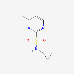 molecular formula C8H11N3O2S B13961566 N-cyclopropyl-4-methylpyrimidine-2-sulfonamide 