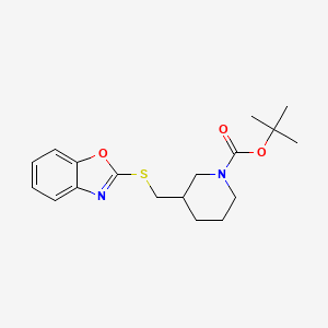 molecular formula C18H24N2O3S B13961599 3-(Benzooxazol-2-ylsulfanylmethyl)-piperidine-1-carboxylic acid tert-butyl ester 