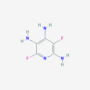 molecular formula C5H6F2N4 B13961613 3,6-Difluoro-2,4,5-pyridinetriamine 