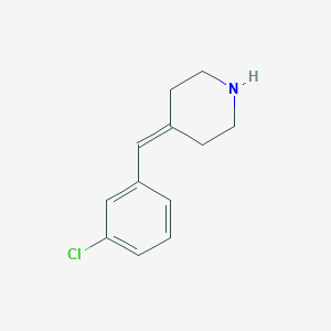 molecular formula C12H14ClN B13961619 4-[(3-chlorophenyl)Methylene]piperidine 