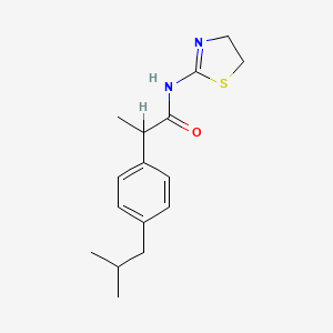 molecular formula C16H22N2OS B13961642 N-(4,5-Dihydro-2-thiazolyl)-2-(4-isobutylphenyl)propionamide CAS No. 59512-32-2