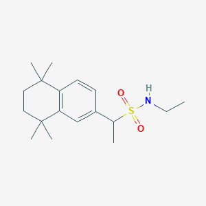 molecular formula C18H29NO2S B13961657 N-ethyl-1-(5,5,8,8-tetramethyl-5,6,7,8-tetrahydronaphthalen-2-yl)ethanesulfonamide 