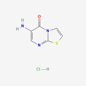 molecular formula C6H6ClN3OS B1396166 6-Amino-5H-thiazolo[3,2-a]pyrimidin-5-one hydrochloride CAS No. 1332530-93-4