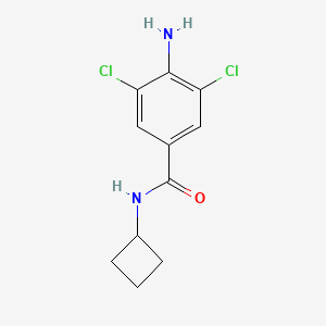 molecular formula C11H12Cl2N2O B13961717 Benzamide, 4-amino-N-cyclobutyl-3,5-dichloro- CAS No. 63887-22-9