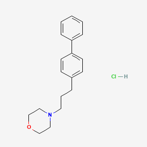 molecular formula C19H24ClNO B13961732 4-(3-(4-Biphenylyl)propyl)morpholine hydrochloride CAS No. 50910-37-7