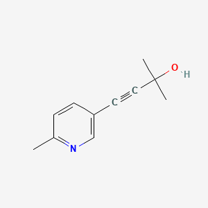 molecular formula C11H13NO B13961748 3-Butyn-2-ol, 2-methyl-4-(6-methyl-3-pyridyl)- CAS No. 52535-35-0