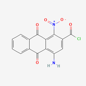 molecular formula C15H7ClN2O5 B13961768 2-Anthracenecarbonyl chloride, 4-amino-9,10-dihydro-1-nitro-9,10-dioxo- CAS No. 63589-36-6