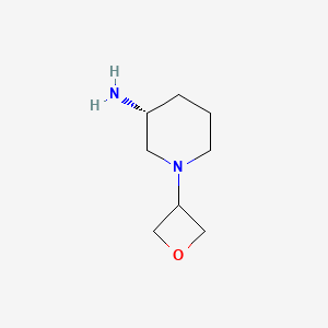 molecular formula C8H16N2O B1396182 (3R)-1-(Oxetan-3-yl)piperidin-3-amine CAS No. 1349700-06-6