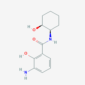 molecular formula C13H18N2O3 B13961820 3-Amino-2-hydroxy-N-[(1R,2S)-2-hydroxycyclohexyl]benzamide CAS No. 464912-90-1