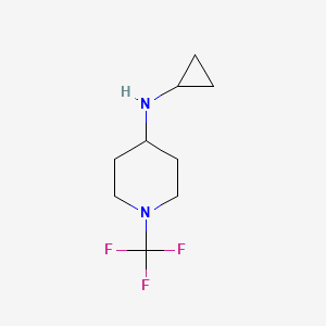 molecular formula C9H15F3N2 B13961825 N-cyclopropyl-1-(trifluoromethyl)piperidin-4-amine 