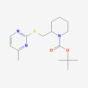 molecular formula C16H25N3O2S B13961856 2-(4-Methyl-pyrimidin-2-ylsulfanylmethyl)-piperidine-1-carboxylic acid tert-butyl ester 
