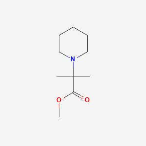 molecular formula C10H19NO2 B13961864 Propionic acid, 2-methyl-2-piperidino-, methyl ester CAS No. 75673-33-5