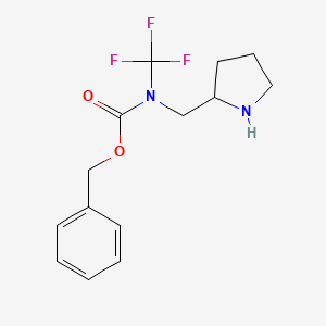 molecular formula C14H17F3N2O2 B13961865 Benzyl (pyrrolidin-2-ylmethyl)(trifluoromethyl)carbamate 