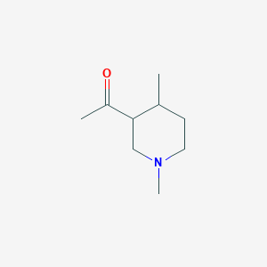 molecular formula C9H17NO B13961888 1,4-Dimethyl-3-acetylpiperidine CAS No. 91324-26-4