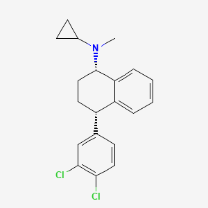 molecular formula C20H21Cl2N B13961904 Cyclopropyl-[(1S,4S)-4-(3,4-dichlorophenyl)-1,2,3,4-tetrahydronaphthalen-1-yl]methylamine 