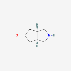 molecular formula C7H11NO B1396192 Cyclopenta[c]pyrrol-5(1H)-one, hexahydro-, cis- CAS No. 96896-09-2