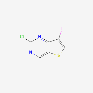 molecular formula C6H2ClIN2S B1396194 2-Chloro-7-iodothieno[3,2-d]pyrimidine CAS No. 1152475-40-5