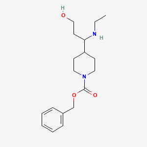 molecular formula C18H28N2O3 B13961950 Benzyl 4-(1-(ethylamino)-3-hydroxypropyl)piperidine-1-carboxylate 